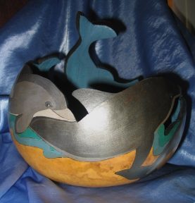 dolphins on gourd