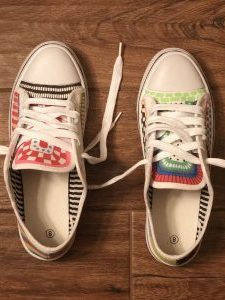 painted canvas shoes