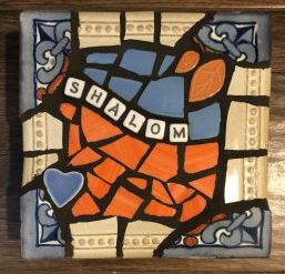 broken pottery mosaic