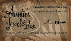 auntie's jewel box business card