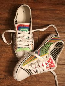 painted canvas shoes