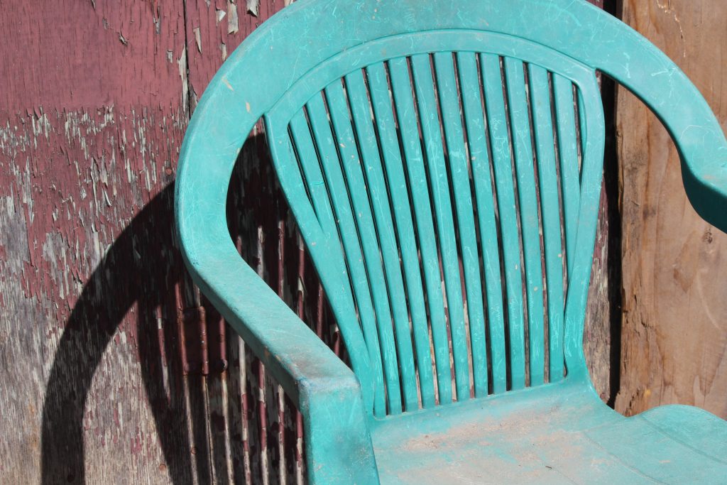 old plastic chair