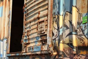 graffiti on train car