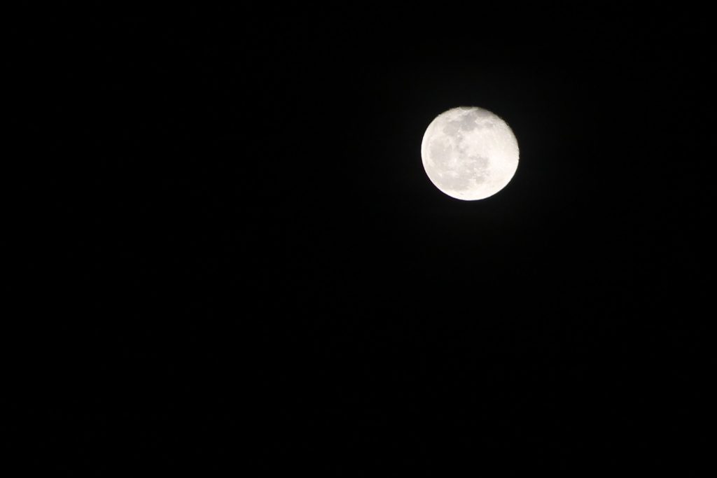 almost-full moon